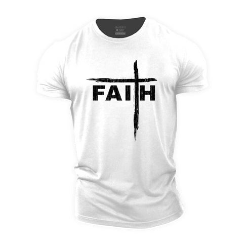Men's Faith Brush Stroke Cotton T-Shirt